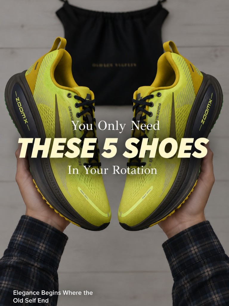Viral carousel hook slide: You Only Need THESE 5 SHOES In Your Rotation